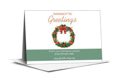 Christmas Decorative Holiday Wreath Cards  7.875